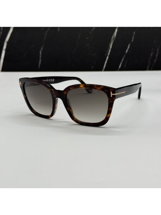 NEW TOM FORD HAYLAY TF1216 52B HAVANA/GRAY WOMEN SQUARE SUNGLASSES FT1216 main image 7